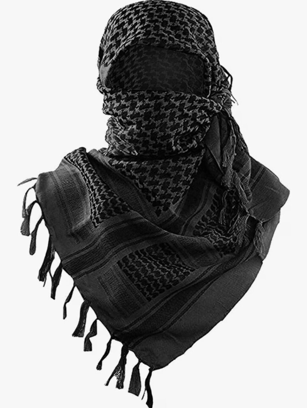 Men Military Shemagh Tactical Desert Scarf / 100% Cotton Keffiyeh Scarf Wrap